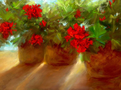 Crimson Glow Poster Print - Sheila Finch