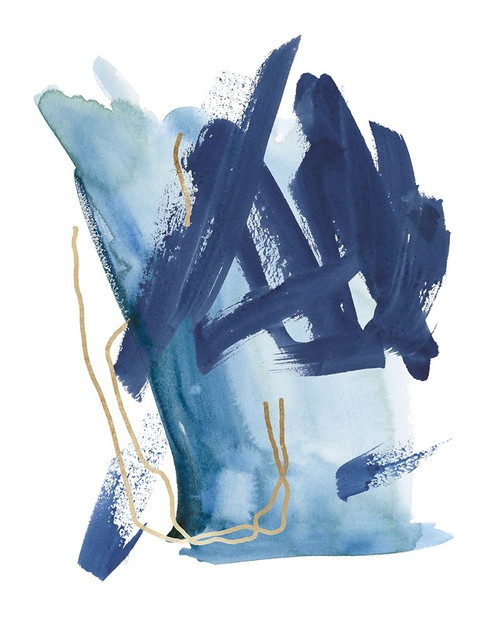 Indigo Collide I Poster Print - Melissa Wang