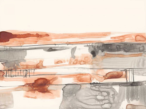 Terra Cotta Lines II Poster Print - Jennifer Goldberger