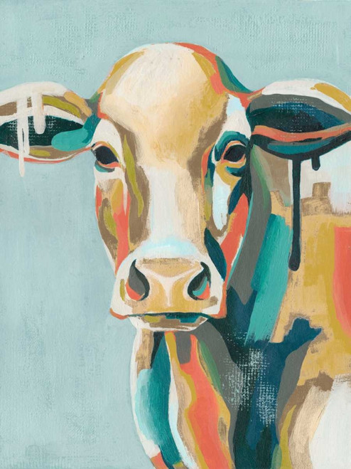 Colorful Cows I Poster Print - Grace Popp
