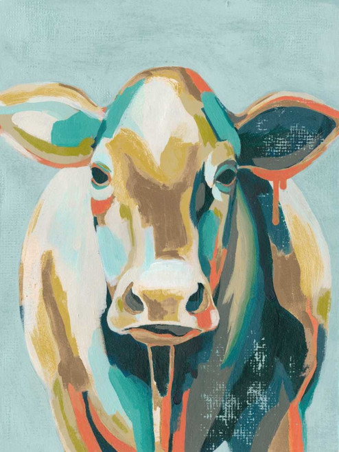Colorful Cows II Poster Print - Grace Popp