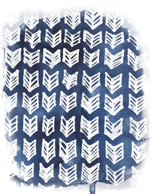 Indigo Batik Vignette IV Poster Print - June Erica Vess