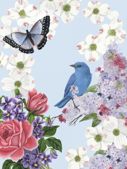Bird Garden I Poster Print - Naomi McCavitt