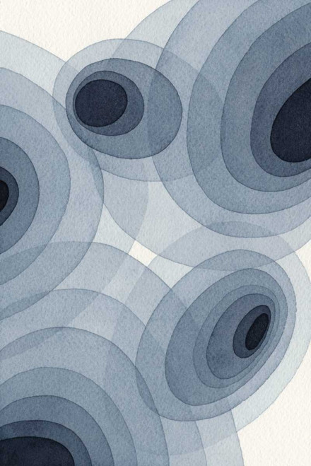 Indigo Ovals II Poster Print - Nikki Galapon