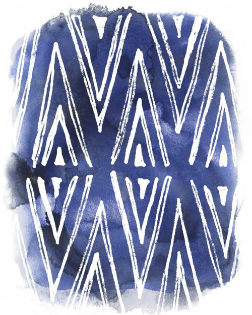 Indigo Batik Vignette II Poster Print - June Erica Vess