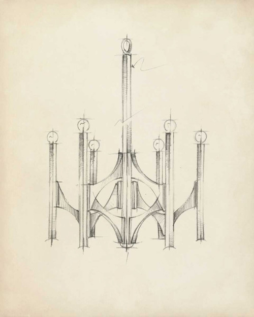 Mid Century Chandelier II Poster Print - Ethan Harper