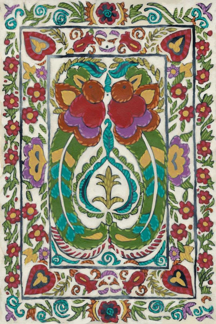 Batik Embroidery III Poster Print - Chariklia Zarris