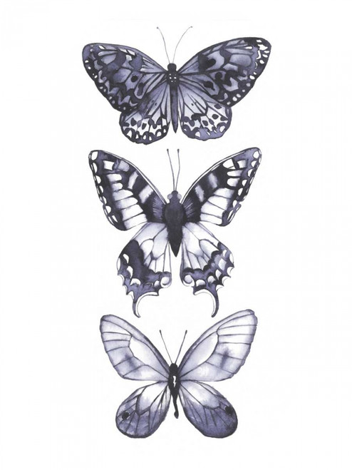 Monochrome Butterflies I Poster Print - Grace Popp