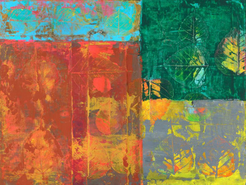 Colorful Leaf Imprint I Poster Print - Elena Ray