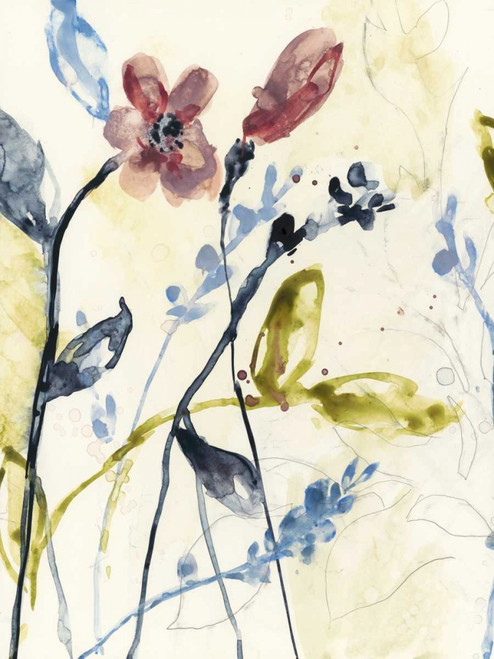 Flowing Stems I Poster Print - Jennifer Goldberger