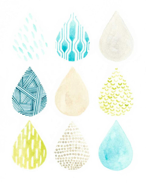Pattern Drops I Poster Print - June Erica Vess