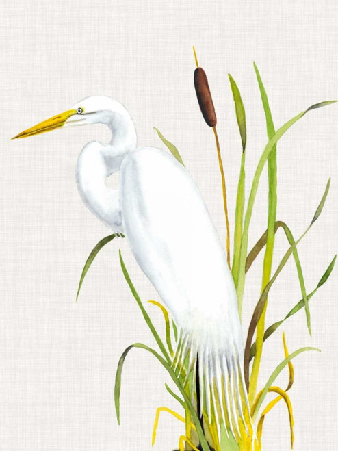 Waterbirds and Cattails IV Poster Print - Naomi McCavitt