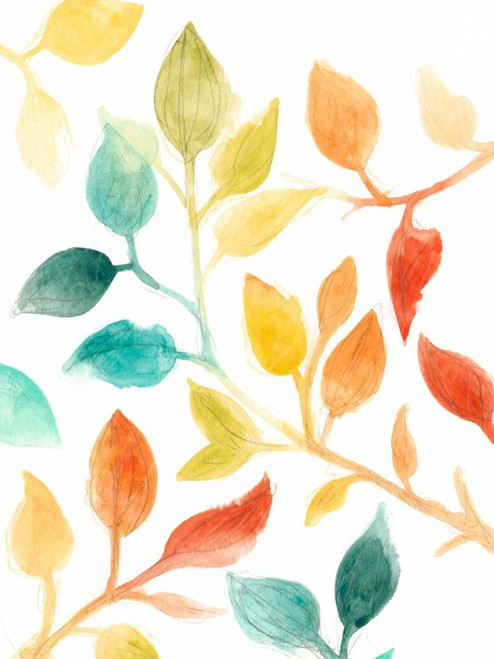 Spectrum Leaves I Poster Print - June Erica Vess