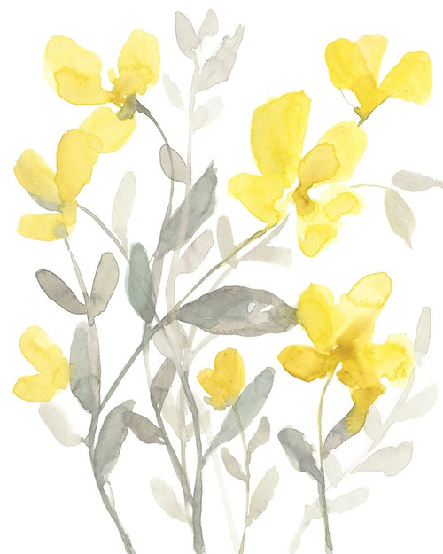 Yellow and Grey Garden II Poster Print - Jennifer Goldberger