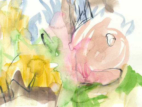 Whimsy in The Garden I Poster Print - Jennifer Goldberger Whimsy in The Garden I Poster Print - Jennifer Goldberger