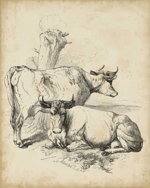 Pastoral Sketch III Poster Print - Unknown