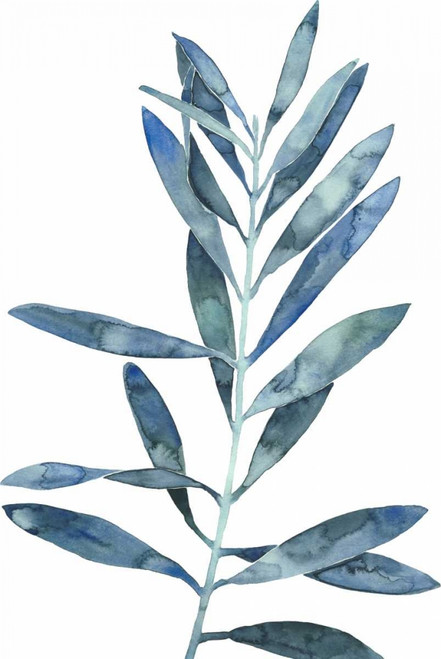 Indigo Leaves II Poster Print - Megan Meagher