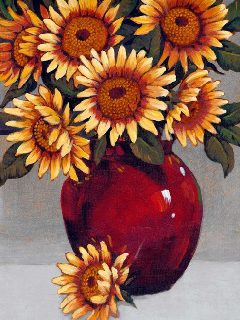 Vase of Sunflowers II Poster Print - Tim OToole