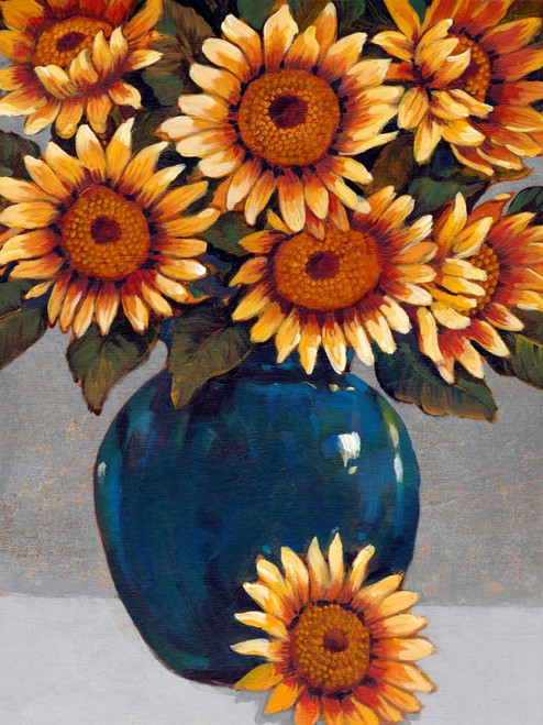 Vase of Sunflowers I Poster Print - Tim OToole