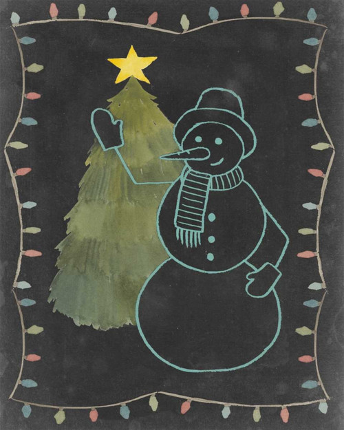 Chalkboard Snowman I Poster Print - Grace Popp