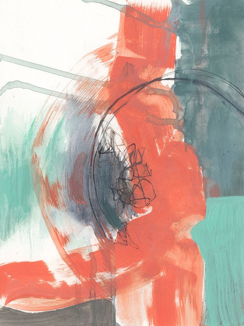 Juxtaposed Coral I Poster Print - Jennifer Goldberger