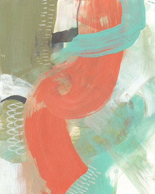 Coral Whimsy I Poster Print - Jennifer Goldberger Coral Whimsy I Poster Print - Jennifer Goldberger