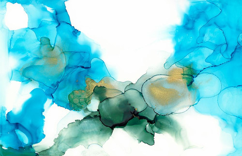 Aqua Bloom I Poster Print - Jennifer Goldberger