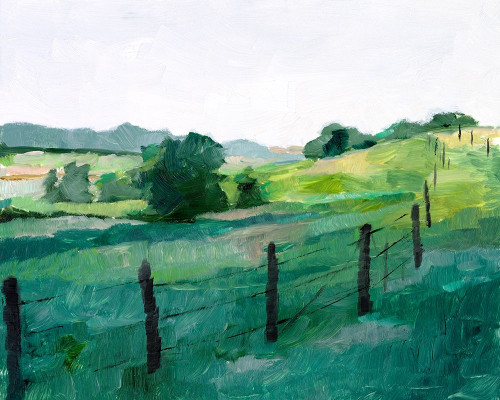 Fence Line I Poster Print - Ethan Harper