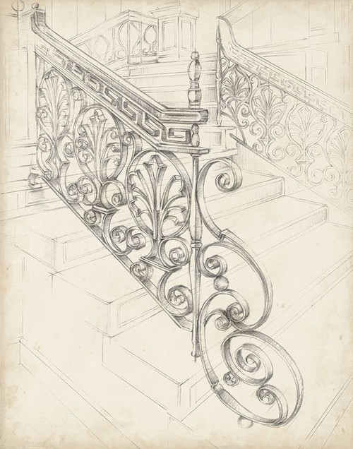Iron Railing Design I Poster Print - Ethan Harper