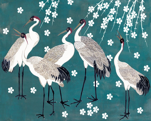 Crane at Night I Poster Print - Melissa Wang