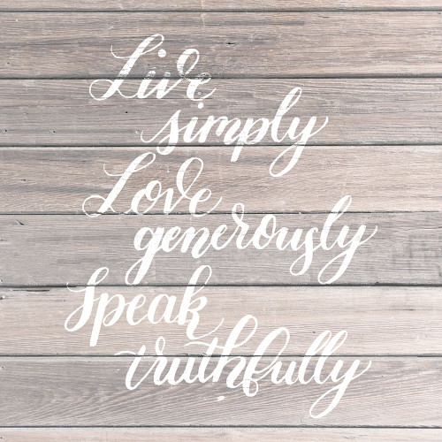 Sentiments on Wood II Poster Print - Grace Popp