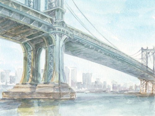 Iconic Watercolor Bridge IV Poster Print - Ethan Harper