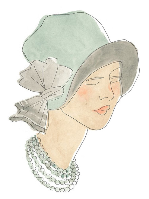 Flapper Fashion Sketches I Poster Print - June Erica Vess