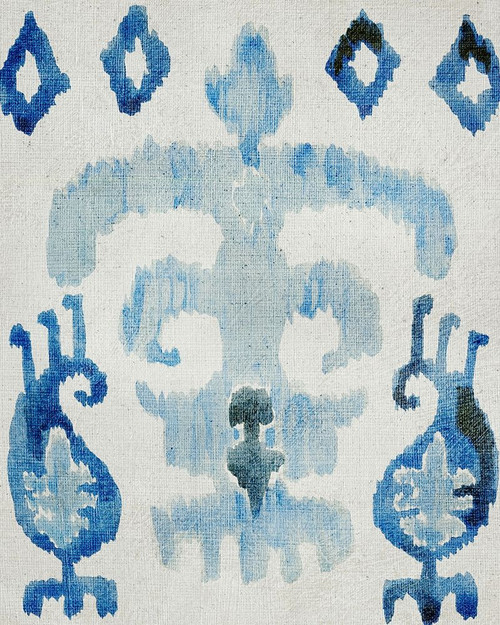 Sapphire Ikat III Poster Print - Chariklia Zarris