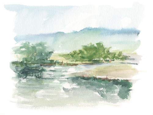 Spring Watercolor Sketch V Poster Print - Ethan Harper