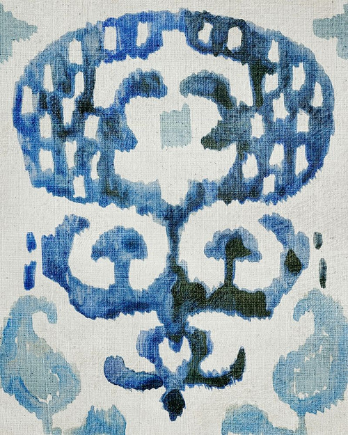 Sapphire Ikat I Poster Print - Chariklia Zarris