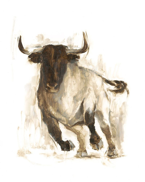 Rustic Bull II Poster Print - Ethan Harper