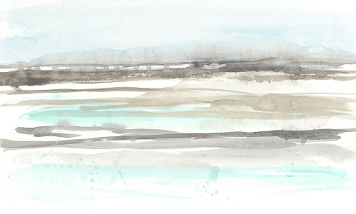 Neutral Mint Horizon I Poster Print - Jennifer Goldberger