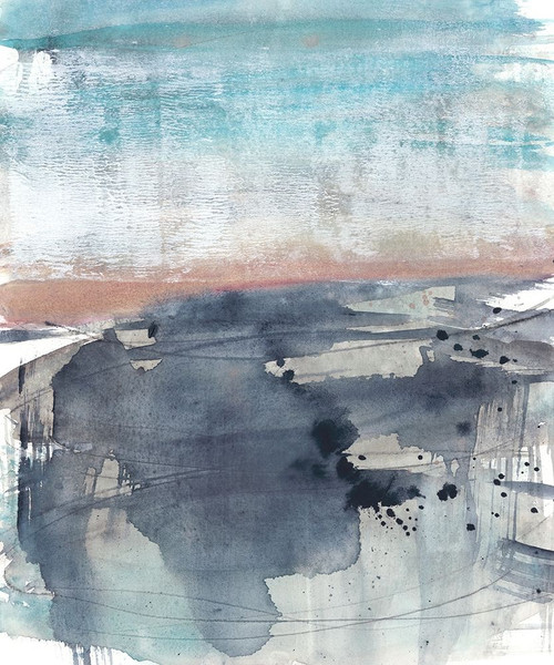 Peach on the Horizon I Poster Print - Jennifer Goldberger