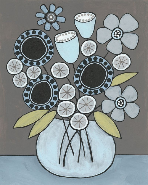Happy Garden Flowers I Poster Print - Regina Moore