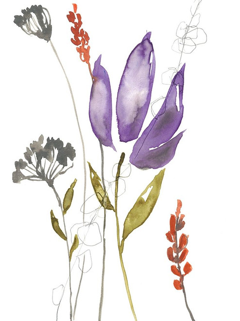 Ultraviolet Bouquet I Poster Print - Jennifer Goldberger