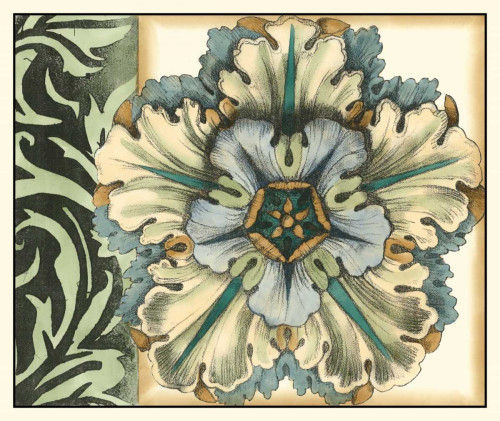 Panelled Rosette I Poster Print - Jennifer Goldberger