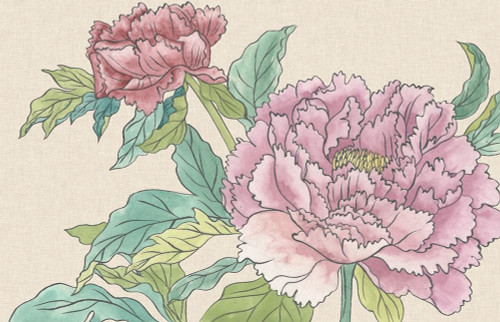 Peony Blooms I Poster Print - Melissa Wang Peony Blooms I Poster Print - Melissa Wang