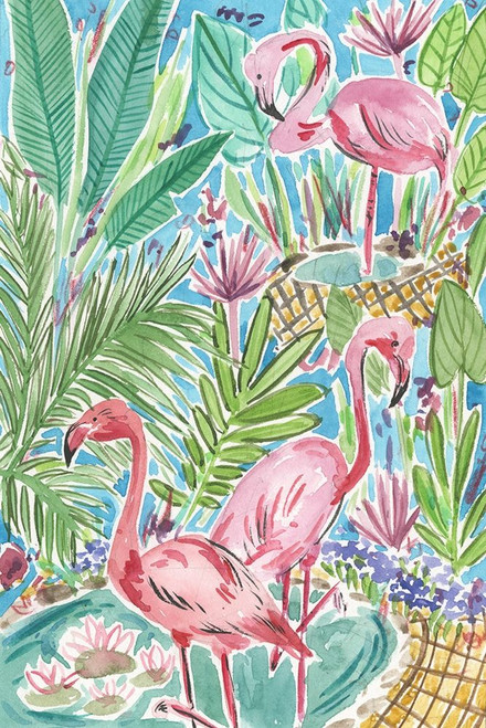 Flamingo Paradise I Poster Print - Melissa Wang