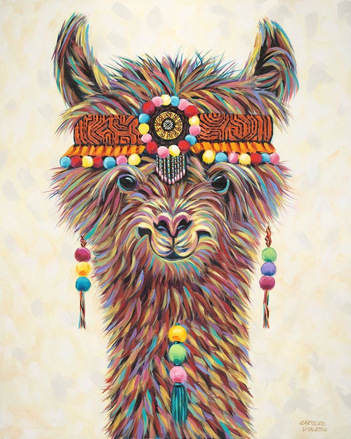 Hippie Llama II Poster Print - Carolee Vitaletti