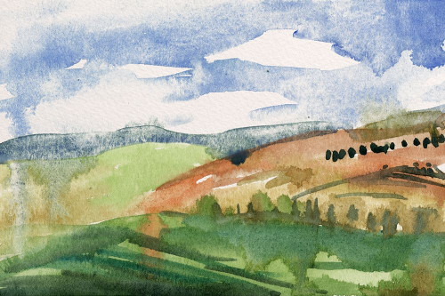 Living in the Mountains II Poster Print - Melissa Wang