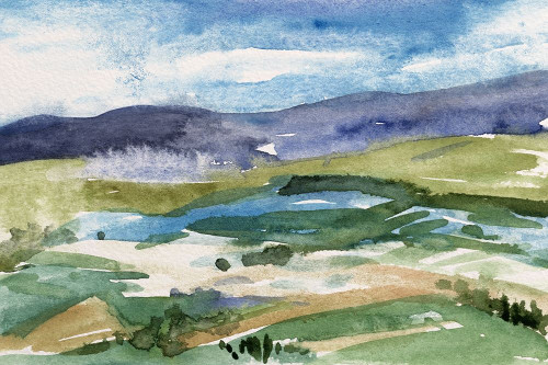 Living in the Mountains I Poster Print - Melissa Wang