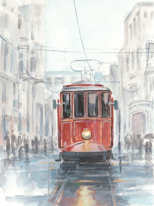 Watercolor Streetcar Study I Poster Print - Ethan Harper