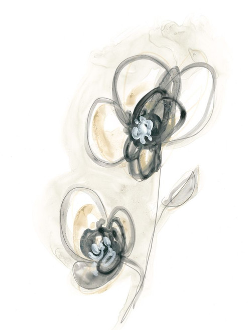 Monochrome Floral Study II Poster Print - June Erica Vess