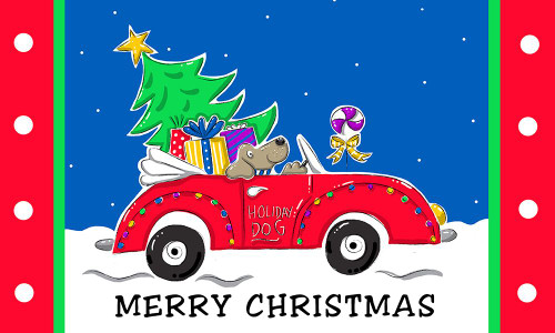 Holiday Pup Poster Print - Deidre Mosher